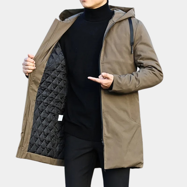 Chaqueta de invierno para hombre con capucha | Manga larga