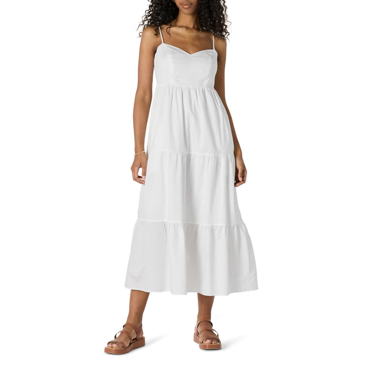 Delyth Vestido Maxi para Mujer – Escote en V, Tirantes Ajustables y Corte en A con Volantes
