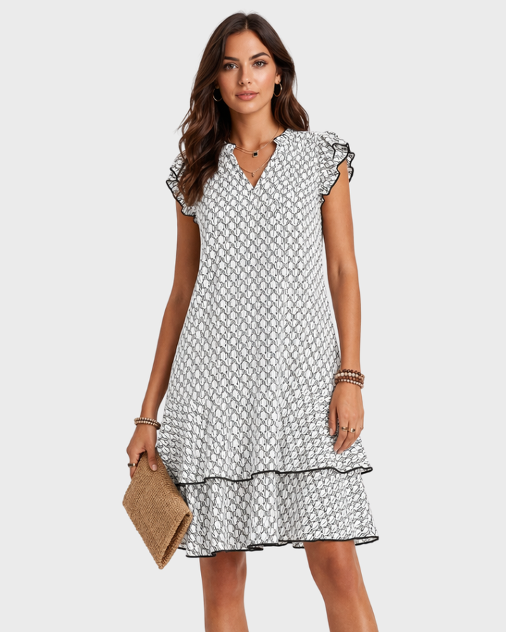 Penelope Damenkleid – Elegant, Fließende Passform & Vielseitiger Tages-/Abendstil