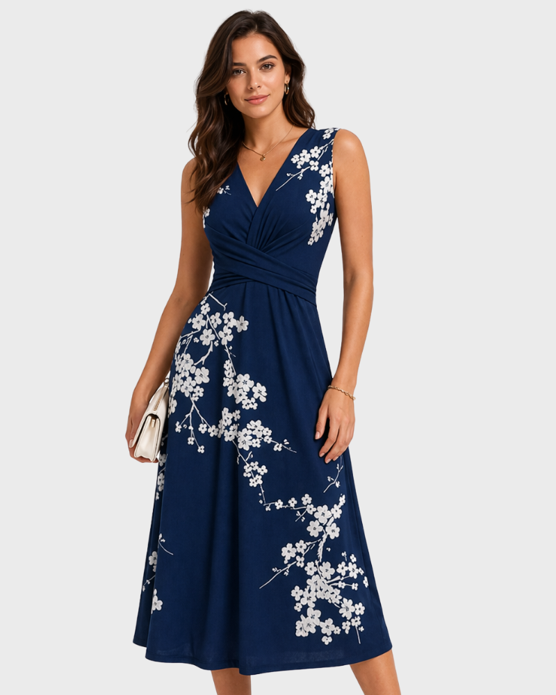 Sally Vestito Midi Damski – Lekki, Oddychający, Wygodne Dopasowanie i Elegancki Styl