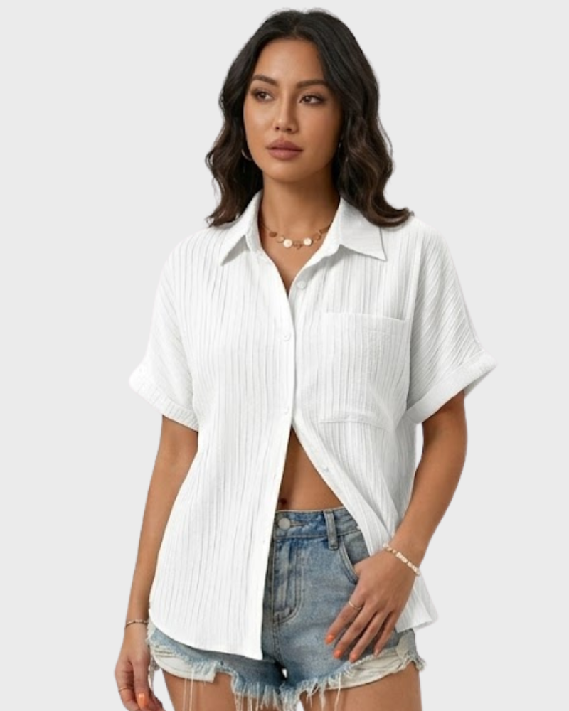 Jasmine Polo Donna Elegante – Maglia a Maniche Corte con Colletto Classico e Tasca