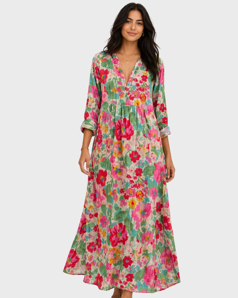 Vestido Regine para Mujer – Corte Suelto, Tejido Transpirable y Bolsillos Prácticos