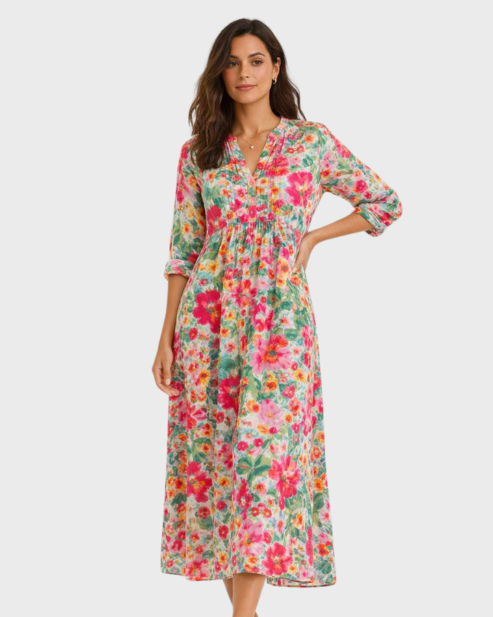 Vestido Regine para Mujer – Corte Suelto, Tejido Transpirable y Bolsillos Prácticos