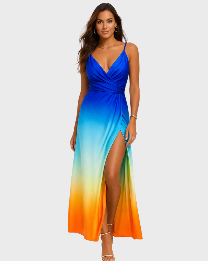 Vestido de Noche Aubrie para Mujer – Elegante, Con Abertura Refinada y Silueta Favorecedora