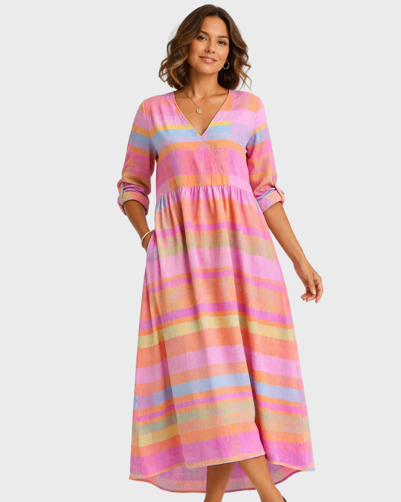 Fely Vestito Donna – Taglio Morbido, Tessuto Traspirante & Tasche Pratiche
