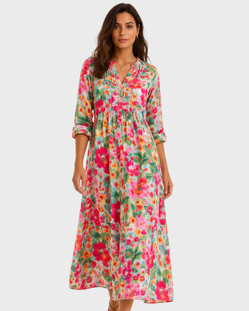 Vestido Regine para Mujer – Corte Suelto, Tejido Transpirable y Bolsillos Prácticos