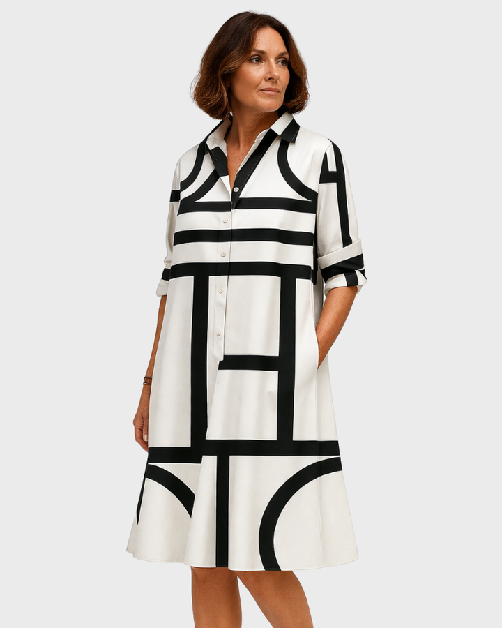 Vestido Midi Alessia para Mujer – Corte Fluido, Elegancia Minimalista y Estilo Versátil