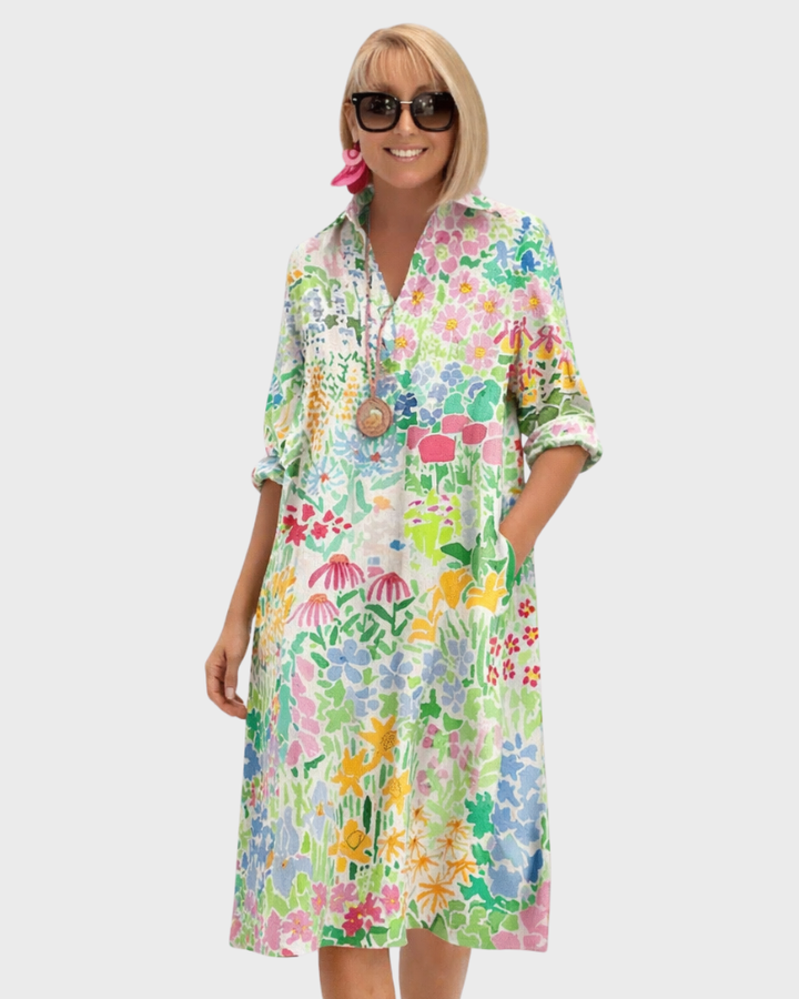 Cecilia Women's Midi Dress – Elegant, Fluid Cut & Timeless Refined Style