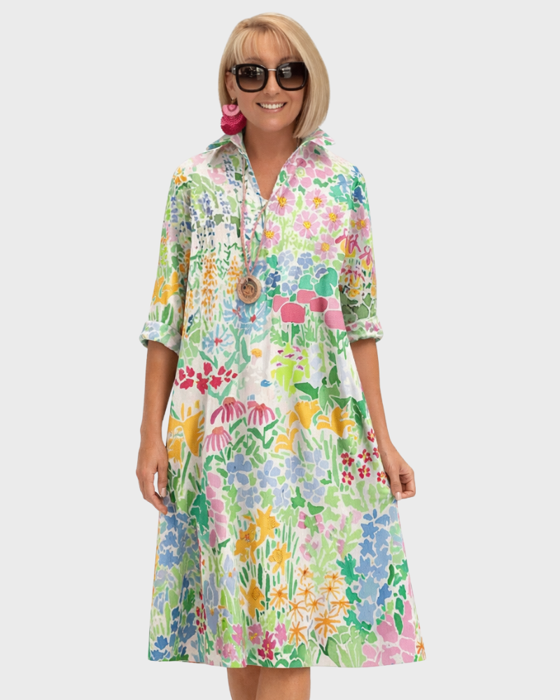 Cecilia Women's Midi Dress – Elegant, Fluid Cut & Timeless Refined Style