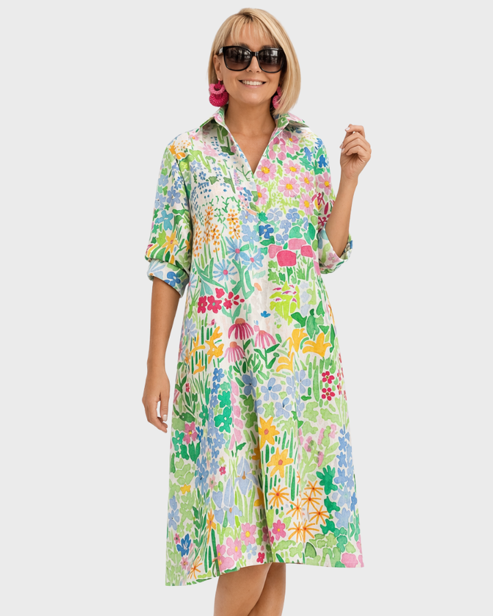 Cecilia Women's Midi Dress – Elegant, Fluid Cut & Timeless Refined Style