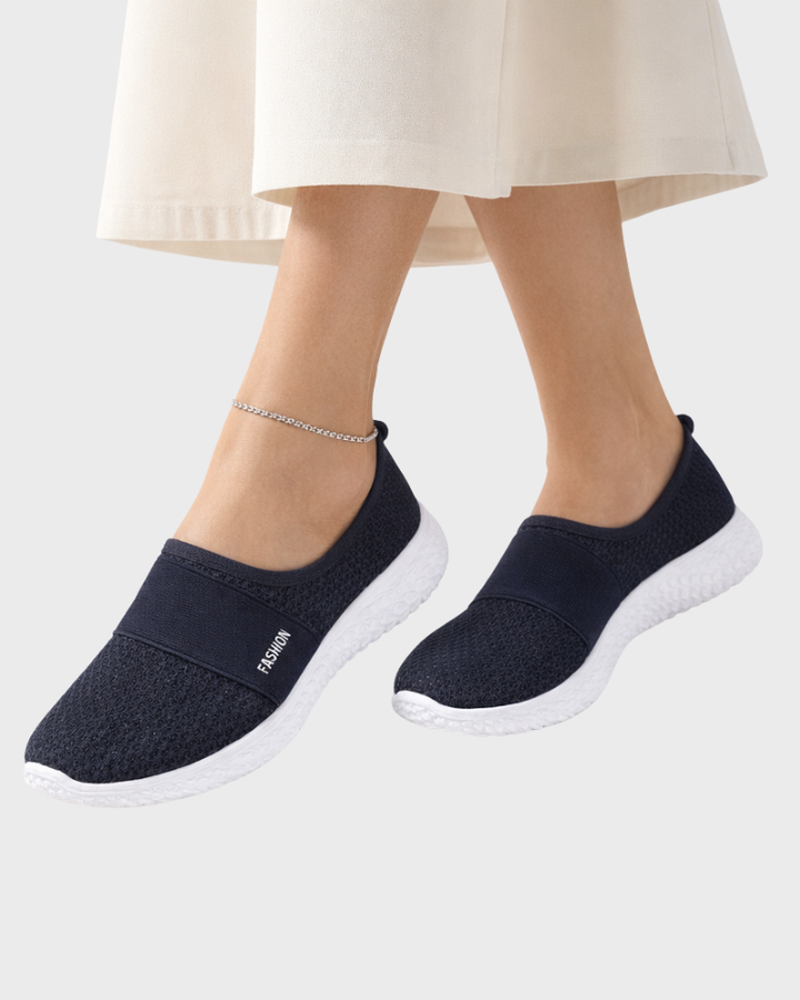 Matilda Slip-On Női Tornacipő – Tépeszáras, Légáteresztő Hálós és Párnázott Talpú Cipő