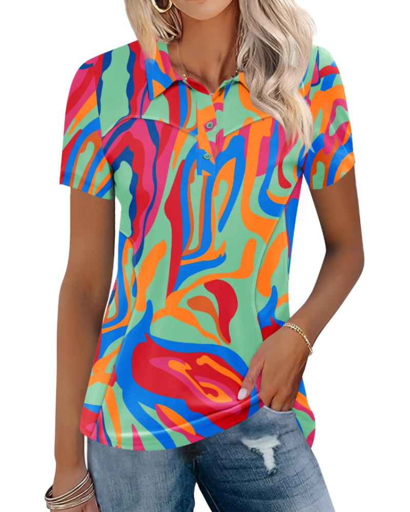 Elaya Damen Polo Sportlich – Atmungsaktives Baumwollshirt, Kurzarm, Golf & Freizeit