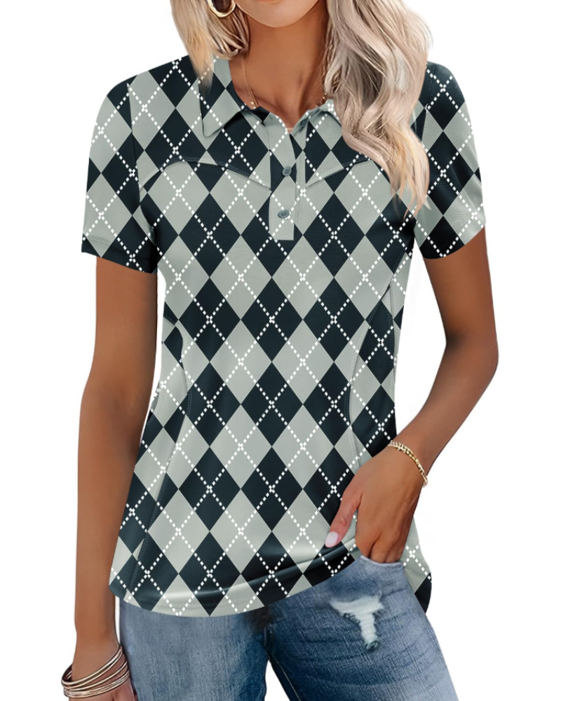Elaya Damen Polo Sportlich – Atmungsaktives Baumwollshirt, Kurzarm, Golf & Freizeit