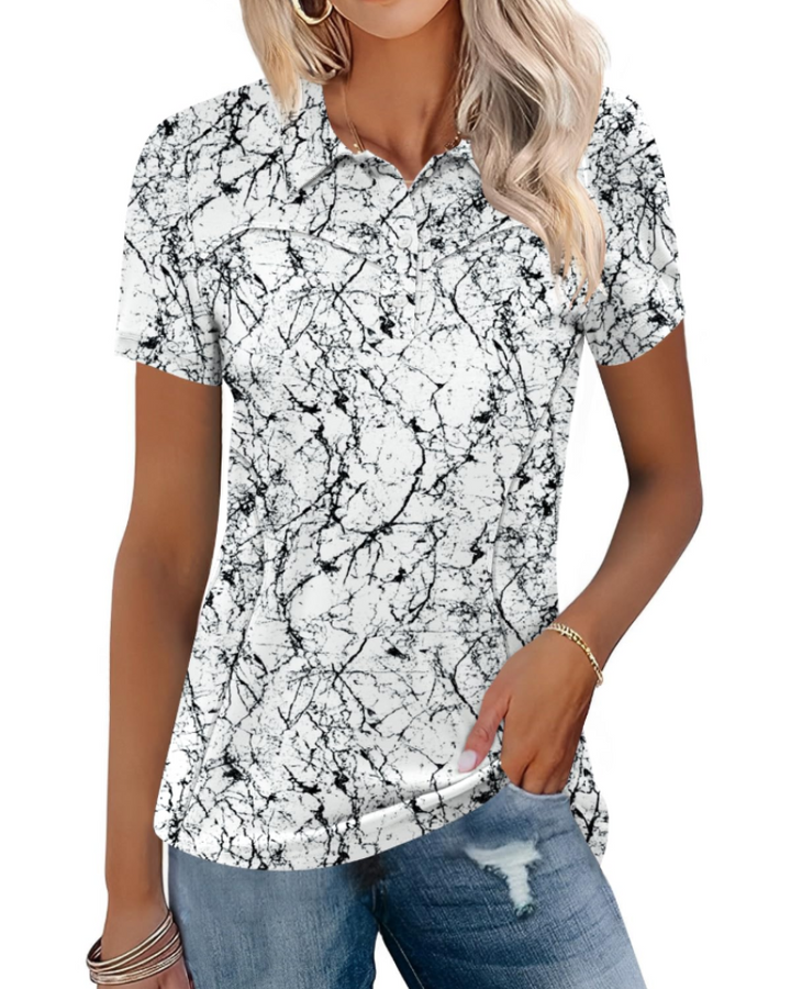 Elaya Damen Polo Sportlich – Atmungsaktives Baumwollshirt, Kurzarm, Golf & Freizeit