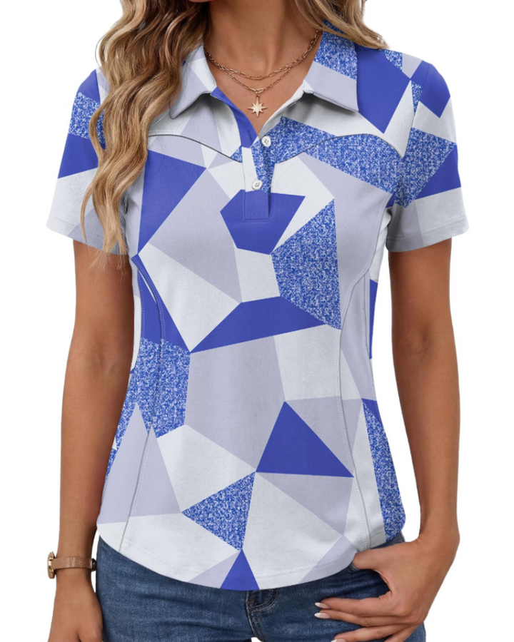 Elaya Damen Polo Sportlich – Atmungsaktives Baumwollshirt, Kurzarm, Golf & Freizeit