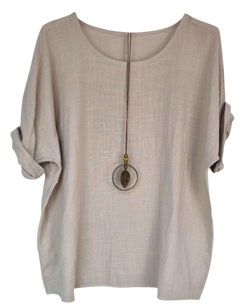Amora Dámska Blúzka – 100 % Bavlna, Štýl Lagenlook & Letný Oversize Casual Top