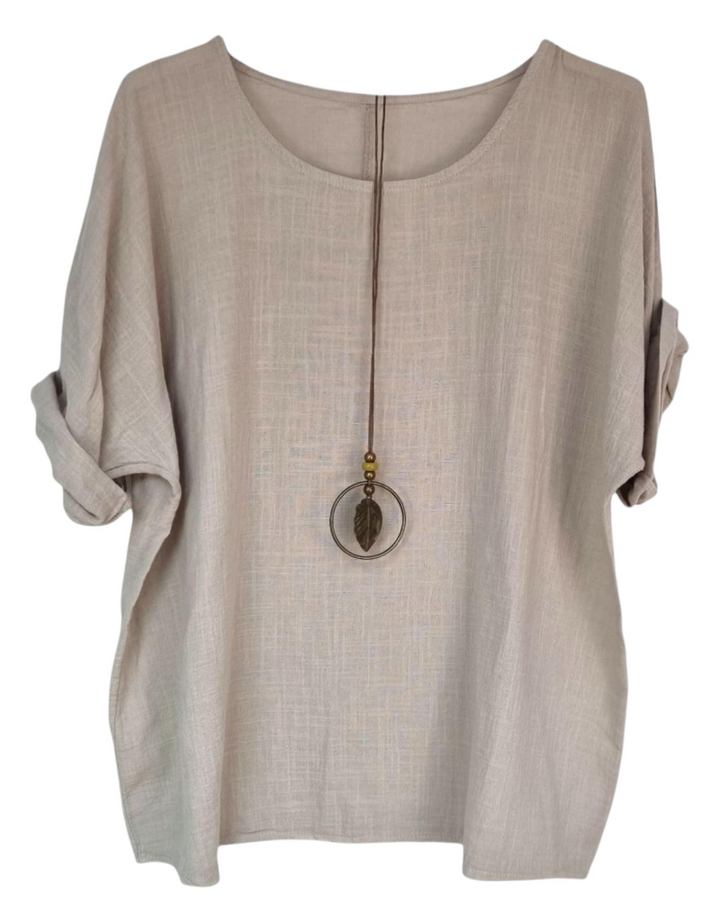 Amora Dámska Blúzka – 100 % Bavlna, Štýl Lagenlook & Letný Oversize Casual Top