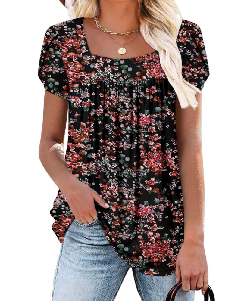 Velina Tunica Donna – Scollo Quadrato, Loose Fit & Blusa Casual per Leggings