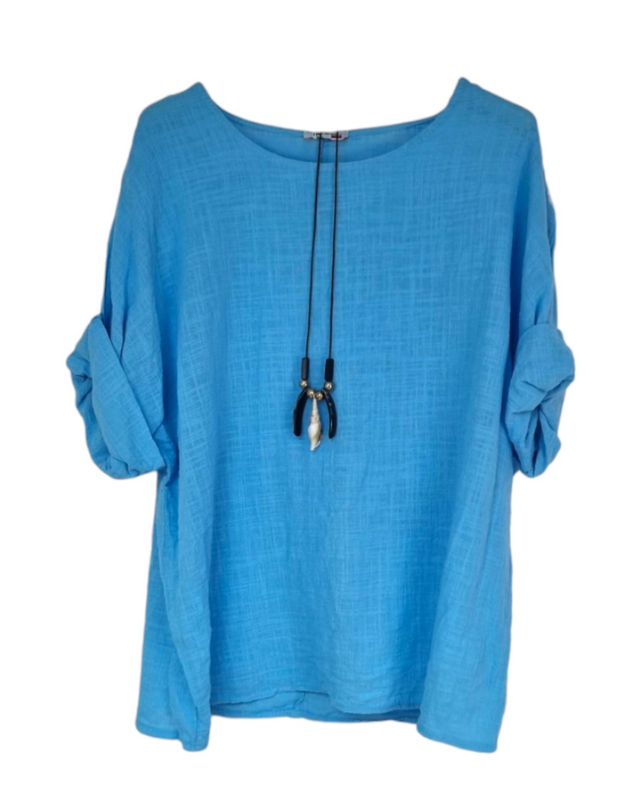 Amora Dámska Blúzka – 100 % Bavlna, Štýl Lagenlook & Letný Oversize Casual Top