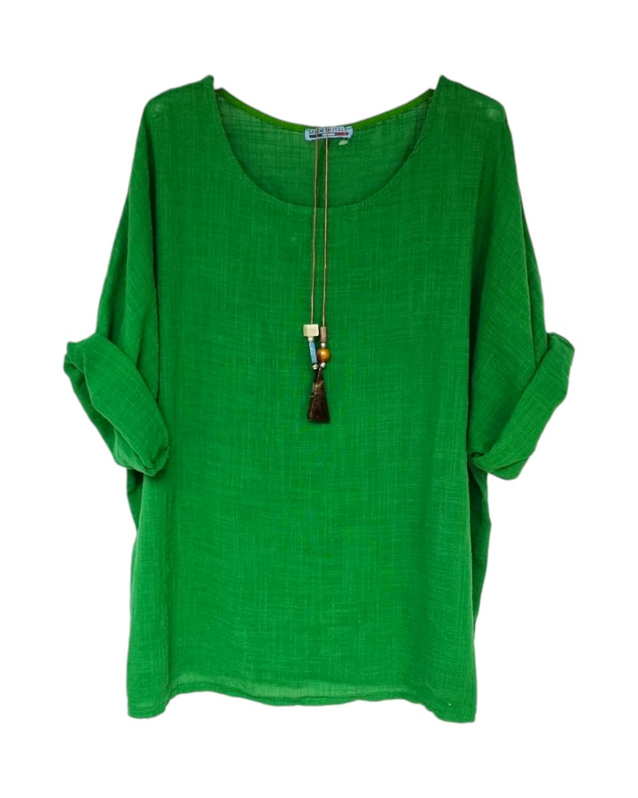 Amora Dámska Blúzka – 100 % Bavlna, Štýl Lagenlook & Letný Oversize Casual Top