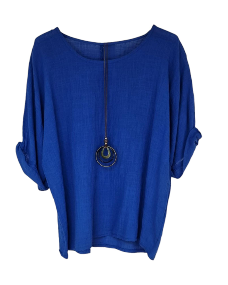 Amora Dámska Blúzka – 100 % Bavlna, Štýl Lagenlook & Letný Oversize Casual Top