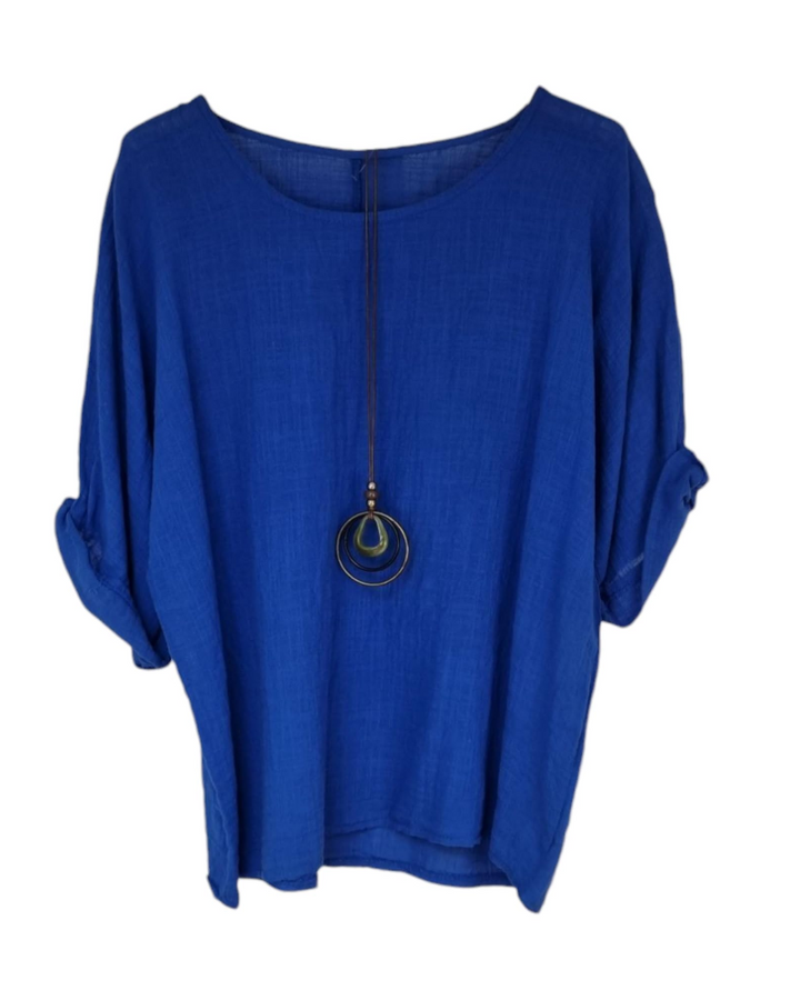 Amora Dámska Blúzka – 100 % Bavlna, Štýl Lagenlook & Letný Oversize Casual Top