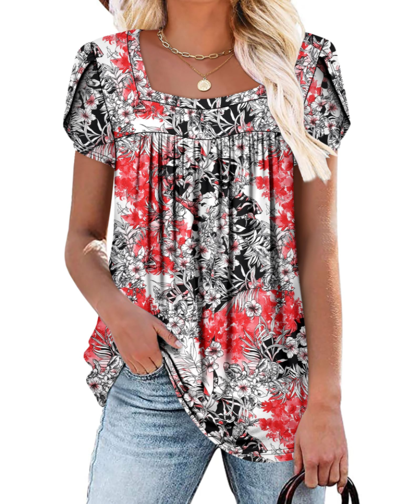 Velina Tunica Donna – Scollo Quadrato, Loose Fit & Blusa Casual per Leggings