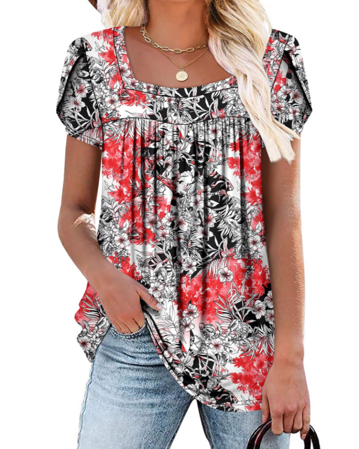Velina Tunica Donna – Scollo Quadrato, Loose Fit & Blusa Casual per Leggings