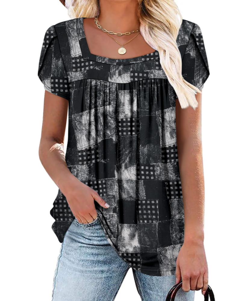 Velina Tunica Donna – Scollo Quadrato, Loose Fit & Blusa Casual per Leggings