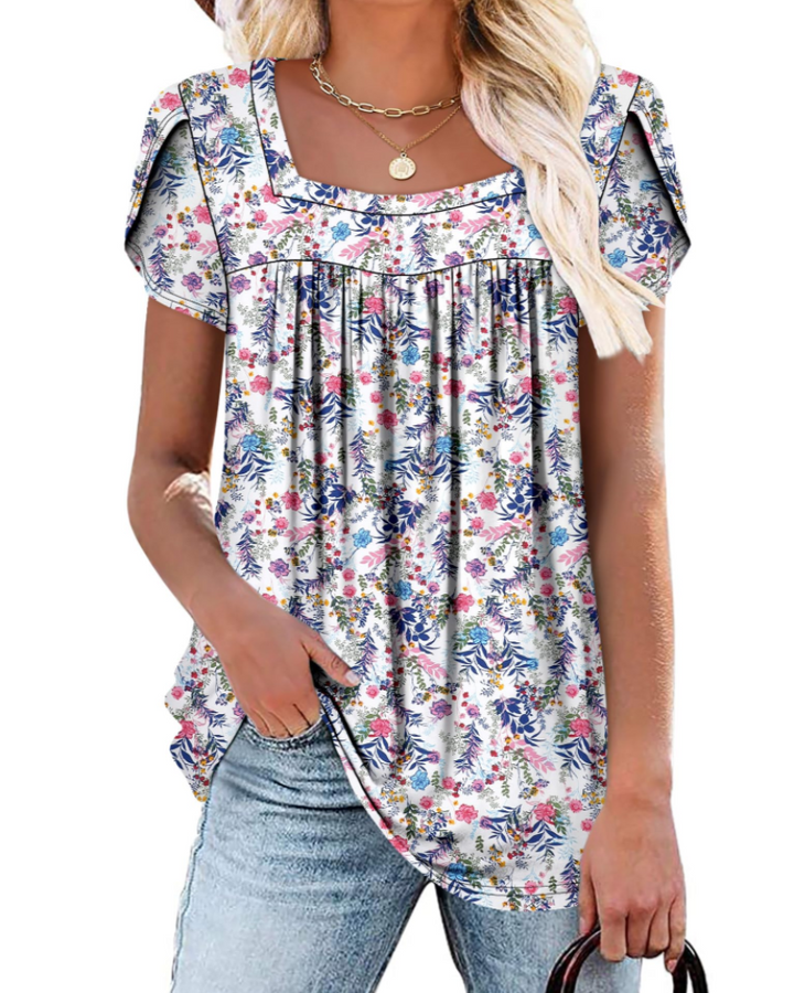 Velina Tunica Donna – Scollo Quadrato, Loose Fit & Blusa Casual per Leggings