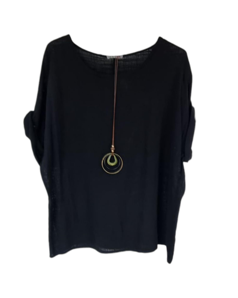 Amora Dámska Blúzka – 100 % Bavlna, Štýl Lagenlook & Letný Oversize Casual Top
