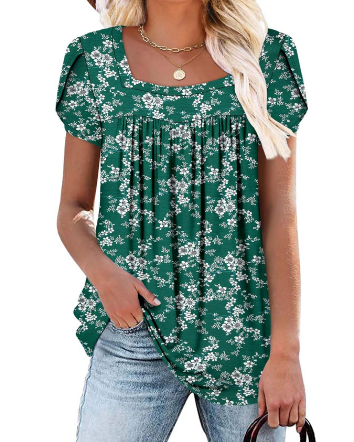 Velina Tunica Donna – Scollo Quadrato, Loose Fit & Blusa Casual per Leggings