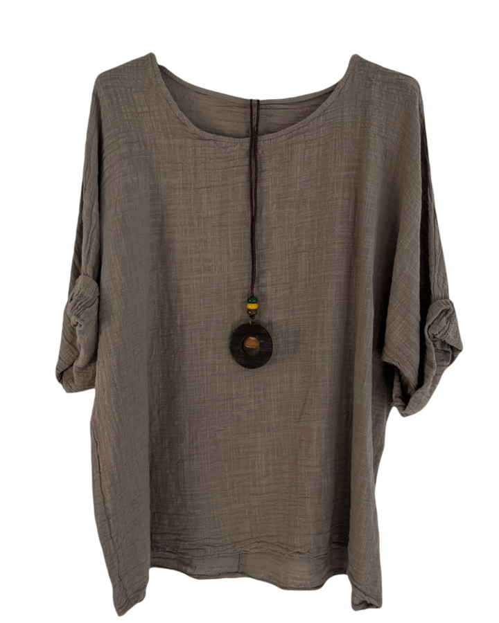 Amora Dámska Blúzka – 100 % Bavlna, Štýl Lagenlook & Letný Oversize Casual Top