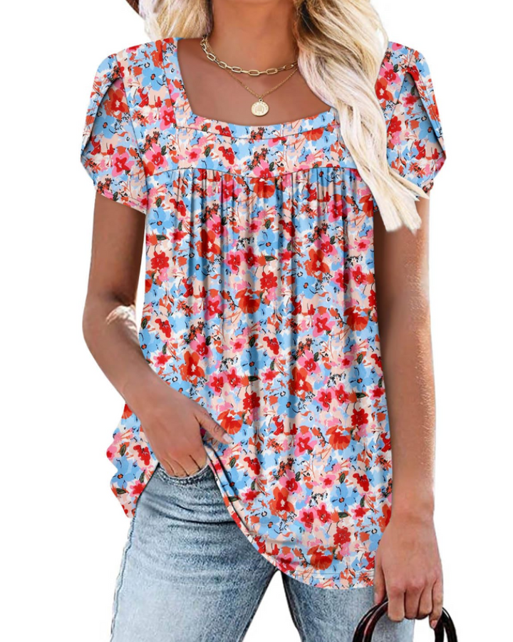 Velina Tunica Donna – Scollo Quadrato, Loose Fit & Blusa Casual per Leggings