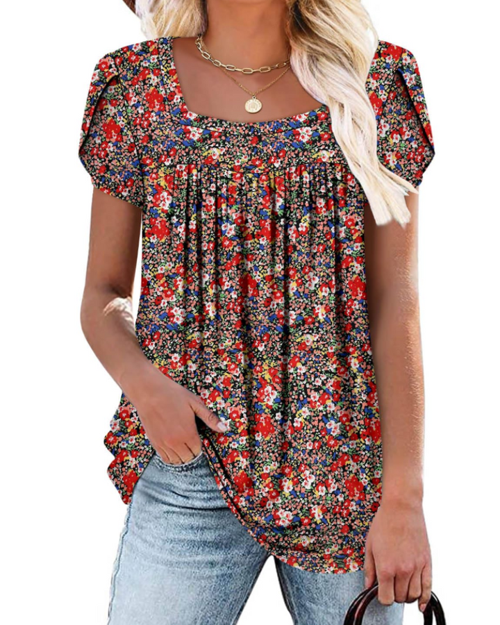 Velina Tunica Donna – Scollo Quadrato, Loose Fit & Blusa Casual per Leggings