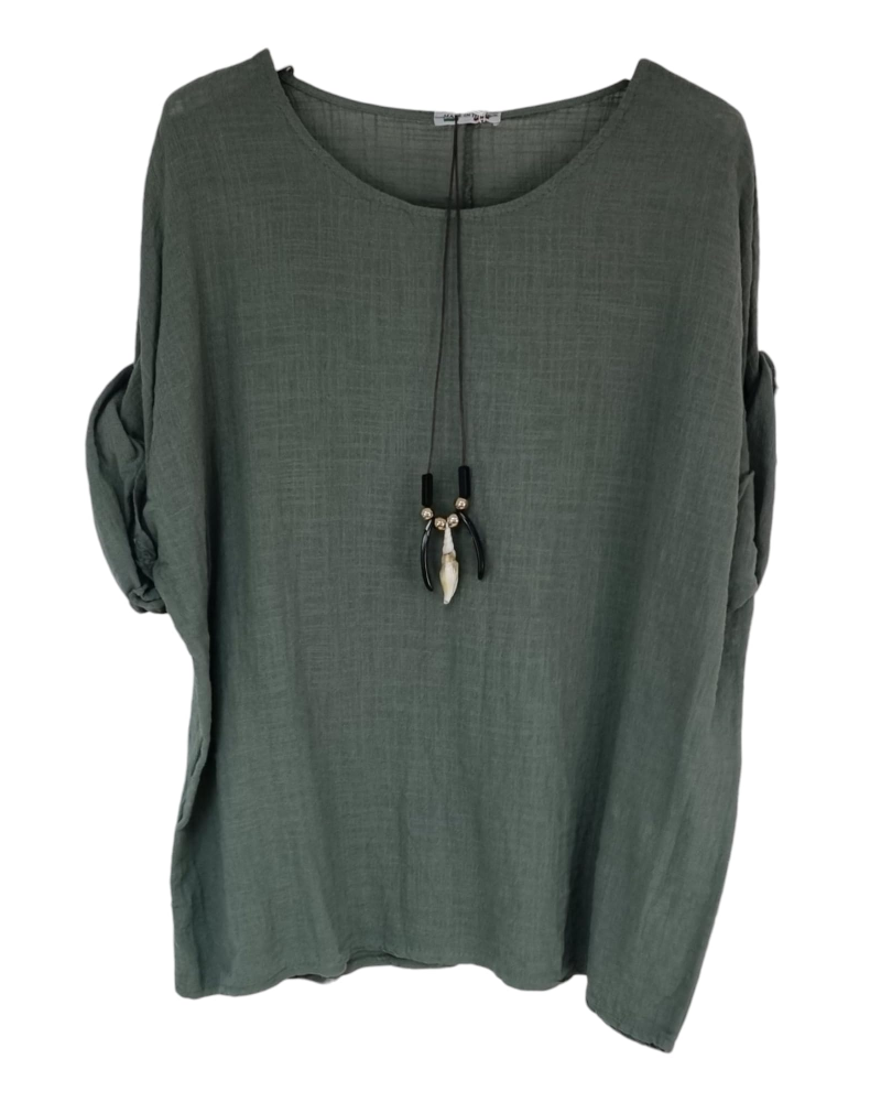 Amora Dámska Blúzka – 100 % Bavlna, Štýl Lagenlook & Letný Oversize Casual Top