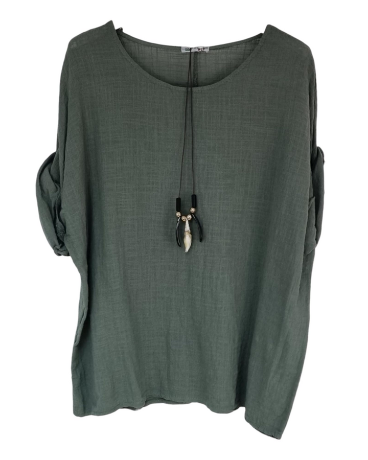 Amora Dámska Blúzka – 100 % Bavlna, Štýl Lagenlook & Letný Oversize Casual Top