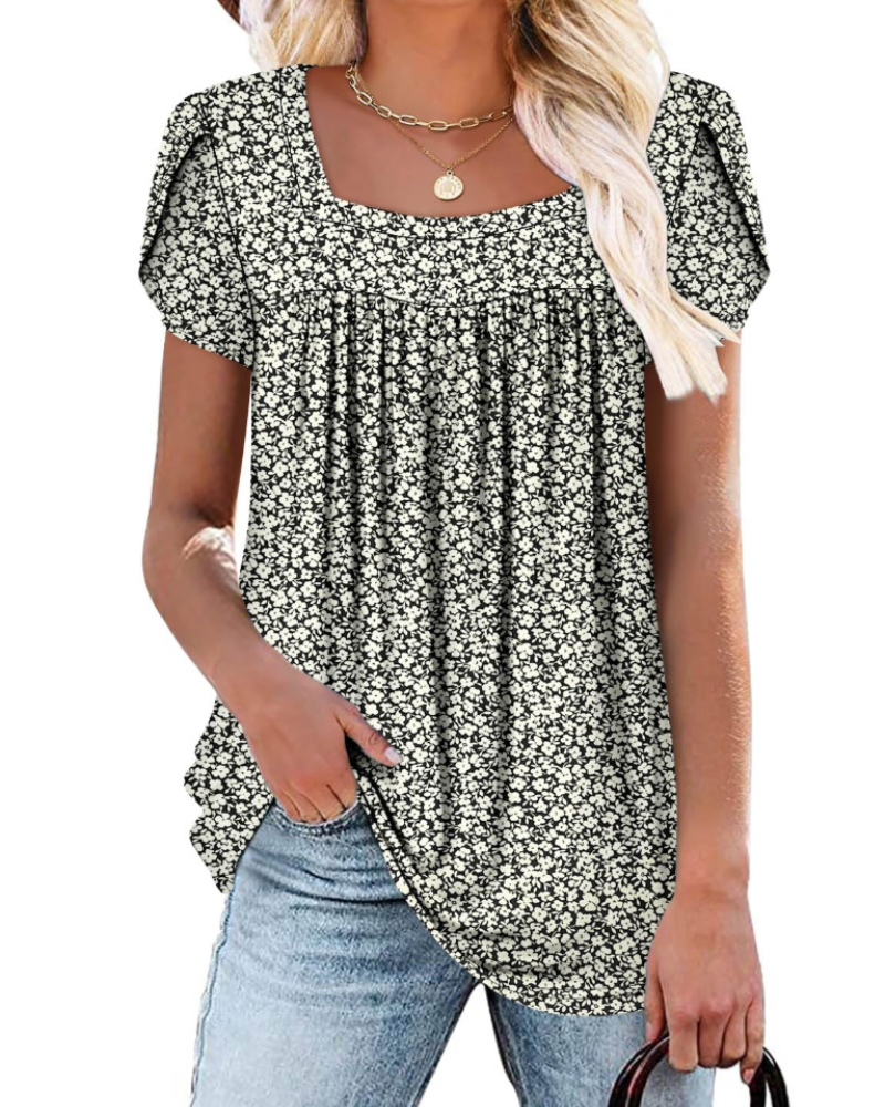 Velina Tunica Donna – Scollo Quadrato, Loose Fit & Blusa Casual per Leggings