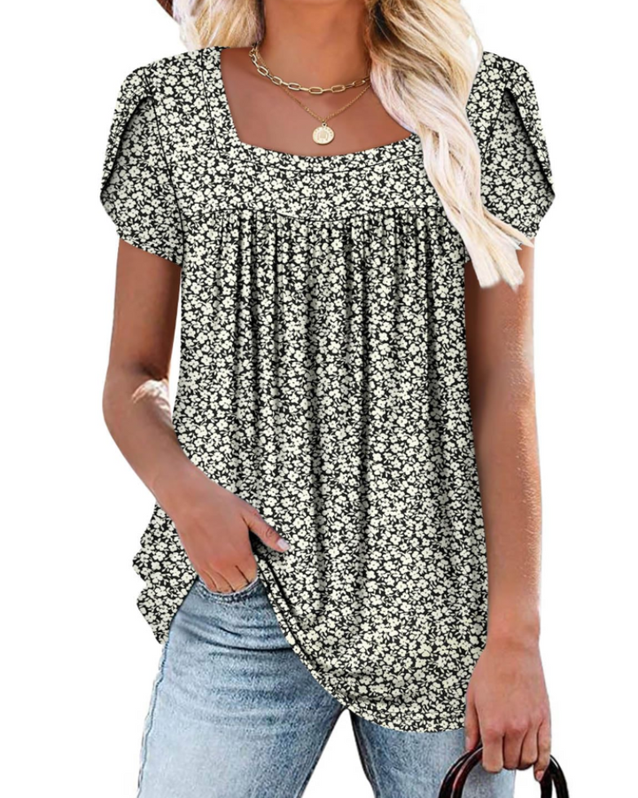 Velina Tunica Donna – Scollo Quadrato, Loose Fit & Blusa Casual per Leggings