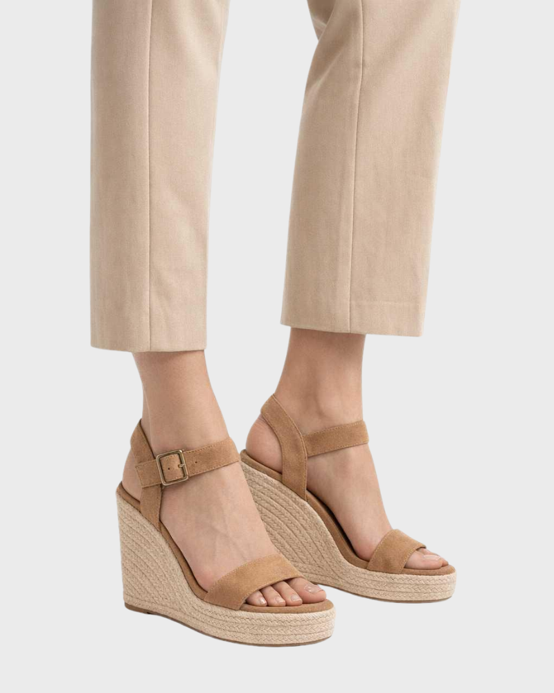 Valeria Sandales Femme – Compensées Hautes, Bout Ouvert & Espadrilles à Plateforme d'Été