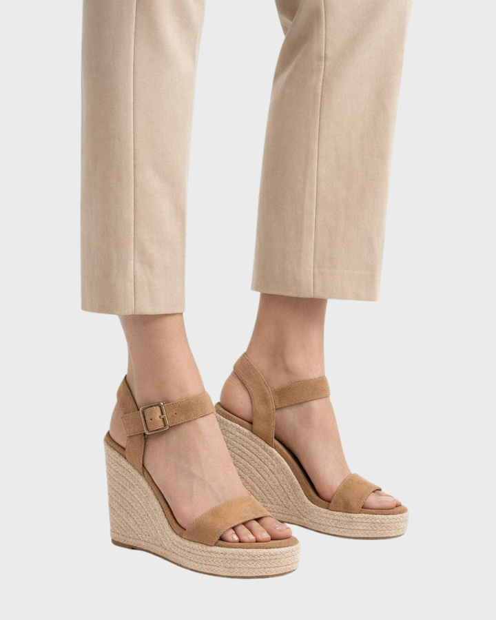 Valeria Sandales Femme – Compensées Hautes, Bout Ouvert & Espadrilles à Plateforme d'Été