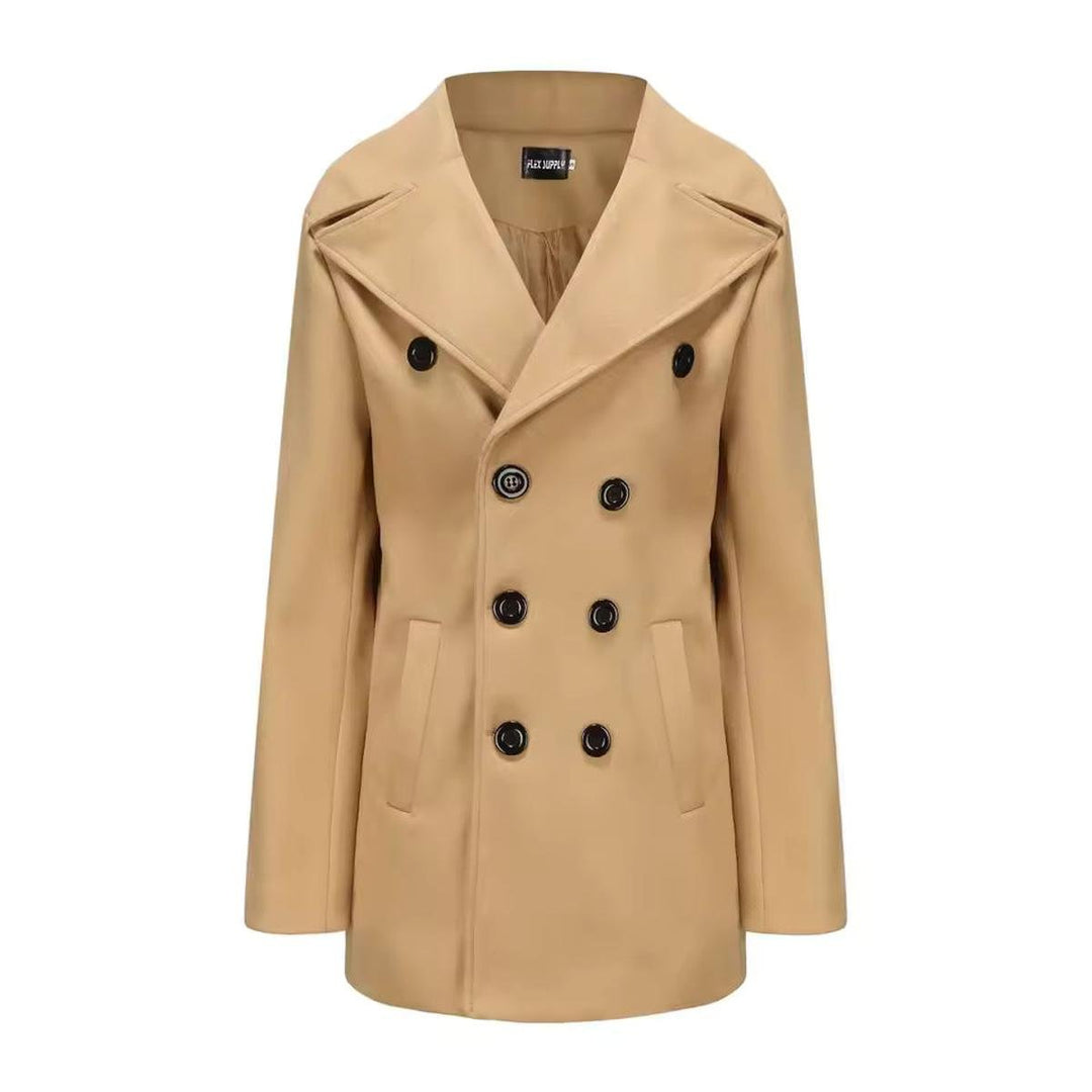 Harley Women's Peacoat in Wool – Elegant Double-Breasted Coat with Tailored Fit