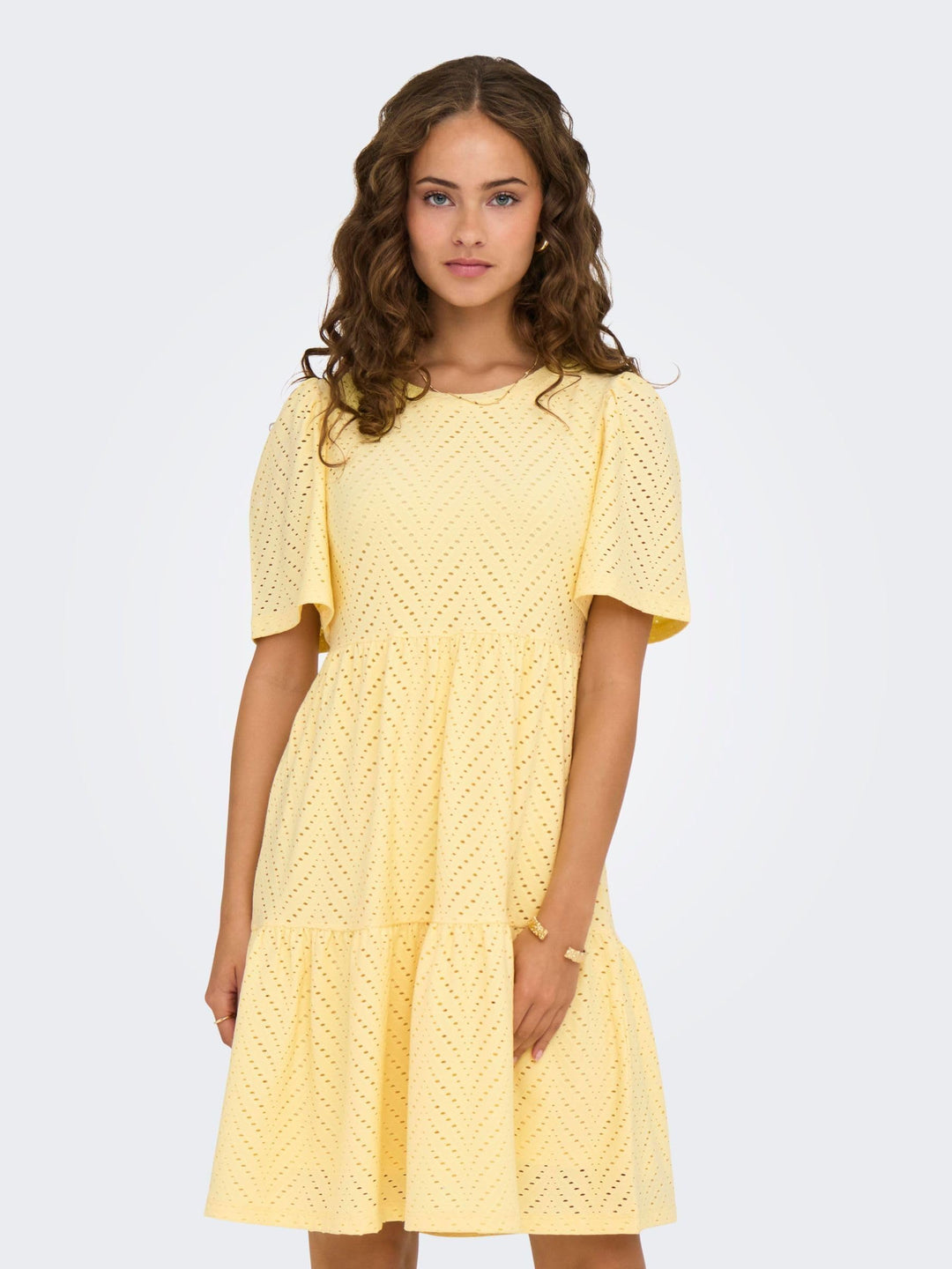 Althea Rochie Mini pentru Femei – Mâneci Scurte, Model Decupat & Croială A-Line de Vară