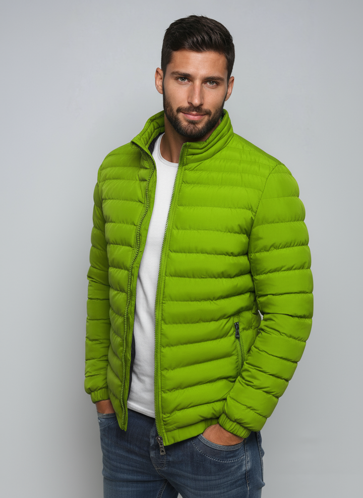 Randy Giacca Puffer Hombre – Chaqueta Acolchada Ligera con Cuello Alto y Bolsillos con Cremallera