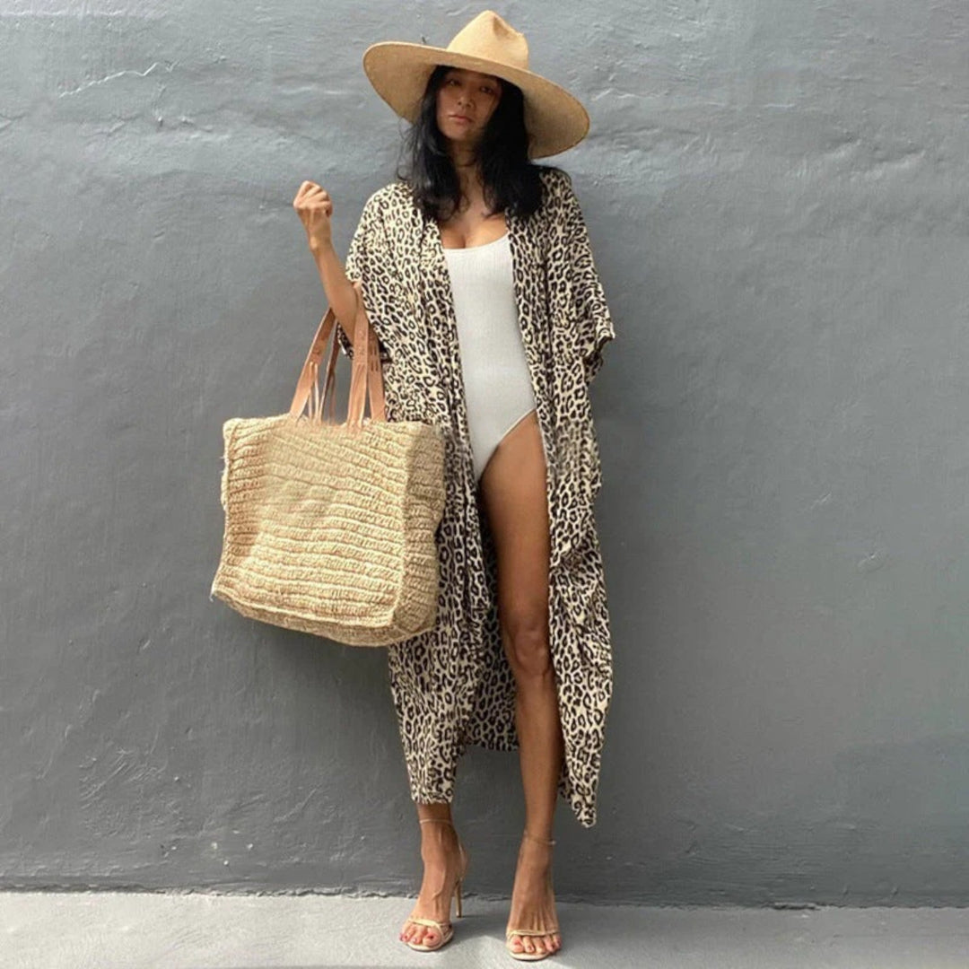 Női tie-dye mintás kimono takaró