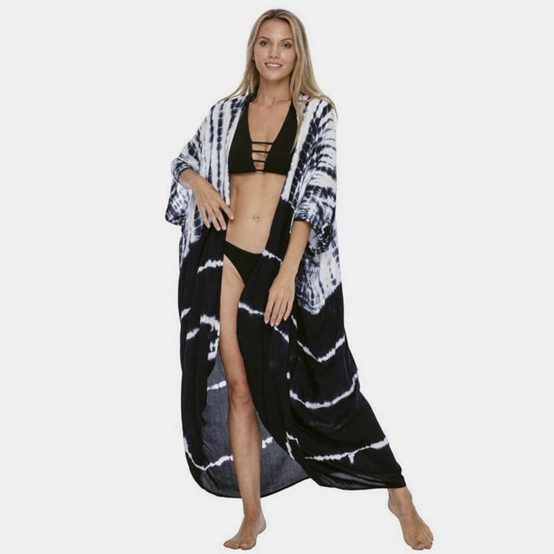 Női tie-dye mintás kimono takaró