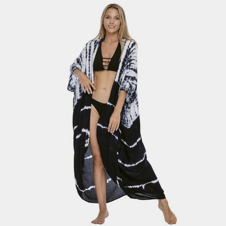 Női tie-dye mintás kimono takaró