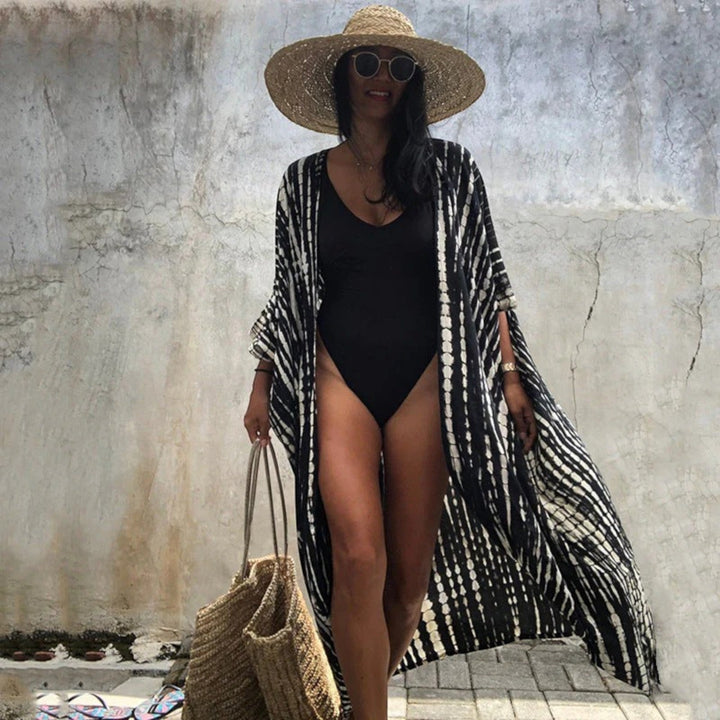 Női tie-dye mintás kimono takaró