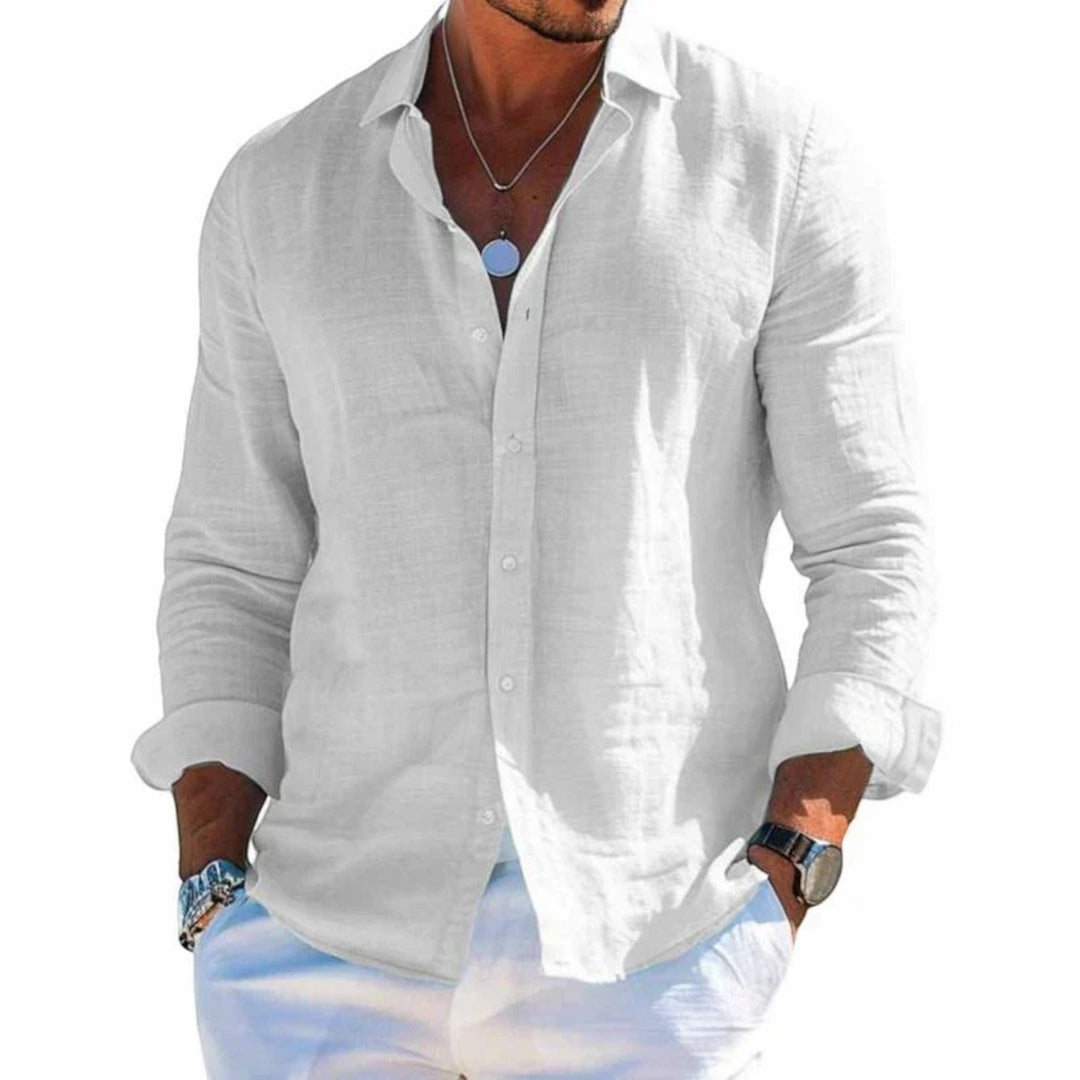 Sandro | Pánska Letná Priedušná Košeľa | Dlhé Rukávy