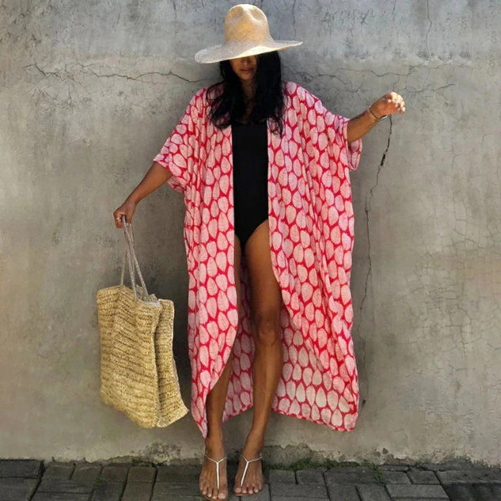 Női tie-dye mintás kimono takaró